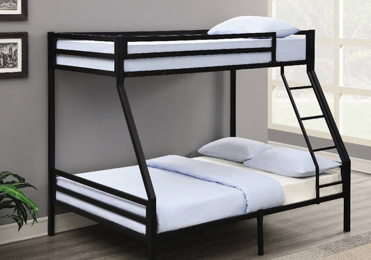 Kinsey Bunk Bed With Ladder Matte Black - 422676