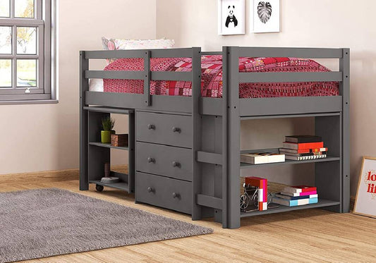 760-TDG Loft Bed (Grey)