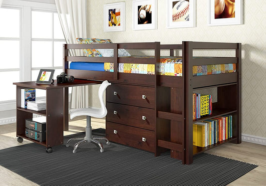 760-TCP Loft Bed (Cappuccino)