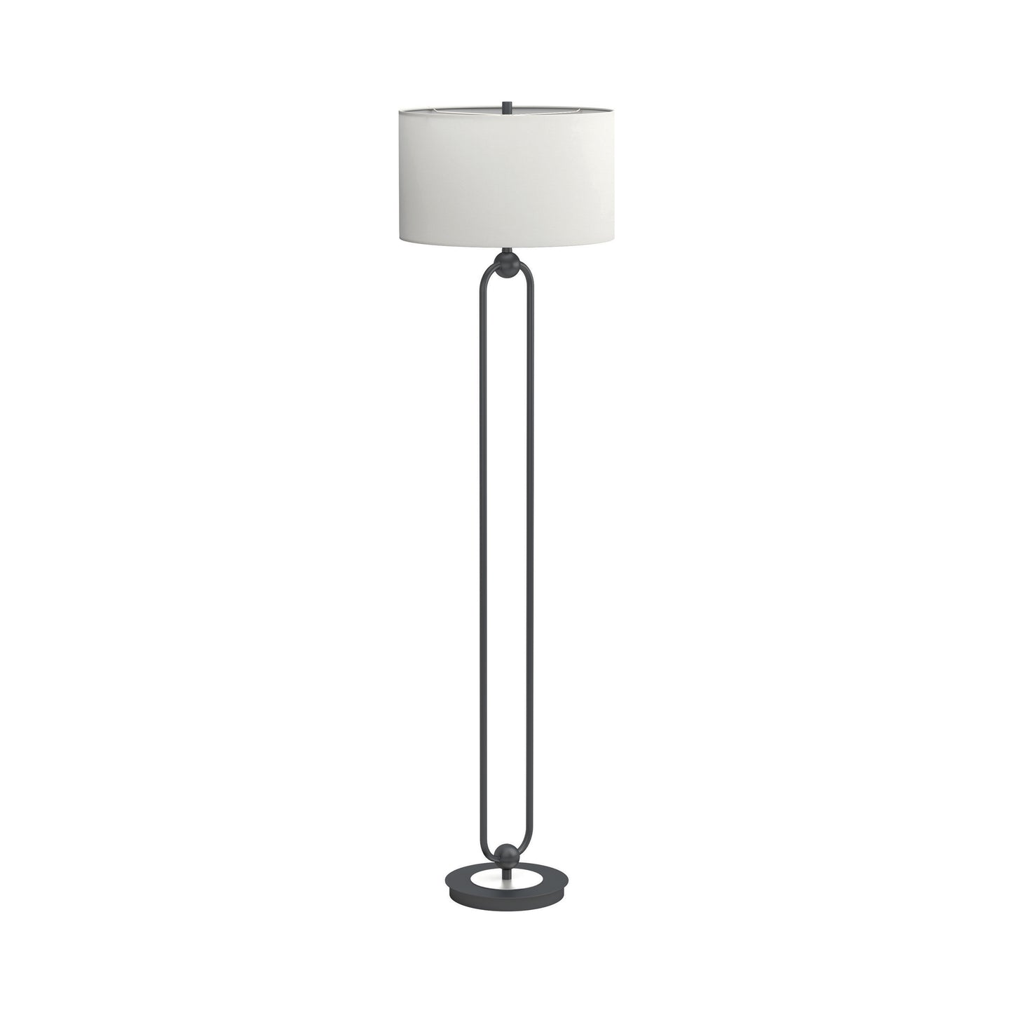 Drum Shade Floor Lamp White And Orb - 920120