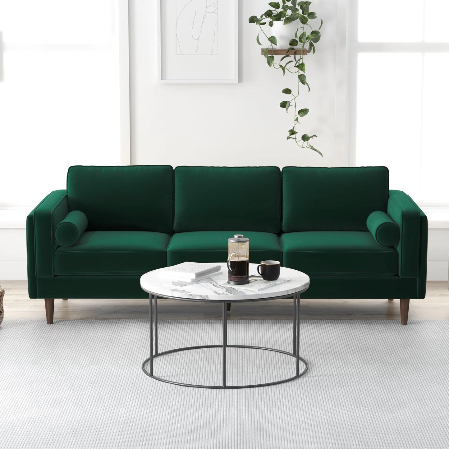 Fordham Sofa (Dark Green Velvet)