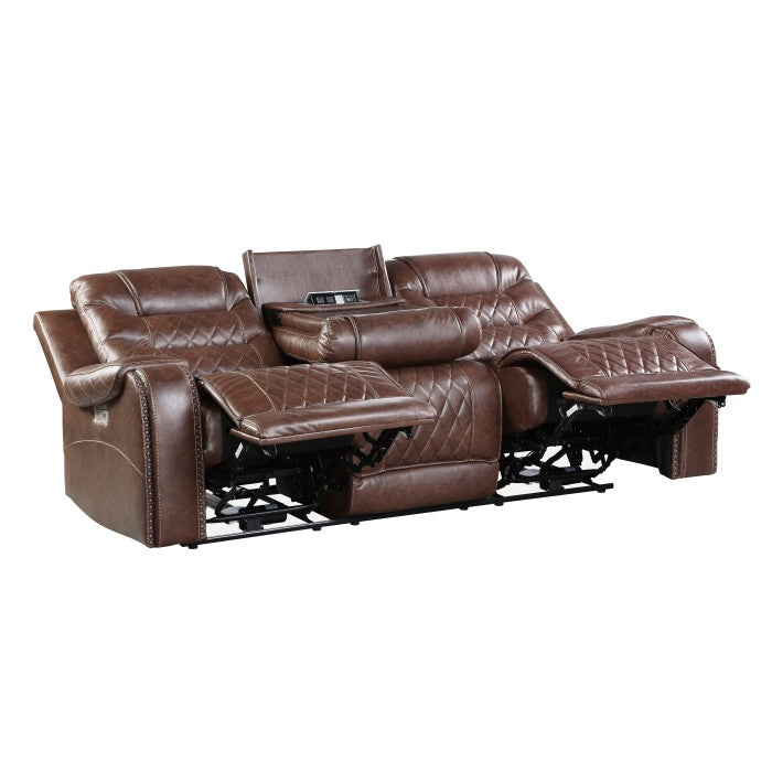 9405BR-3PW (SOFA WITH DROP-DOWN CUP HOLDERS)