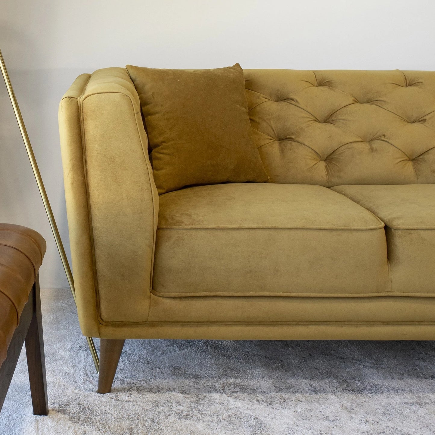 Marlin Modern Sofa in Gold