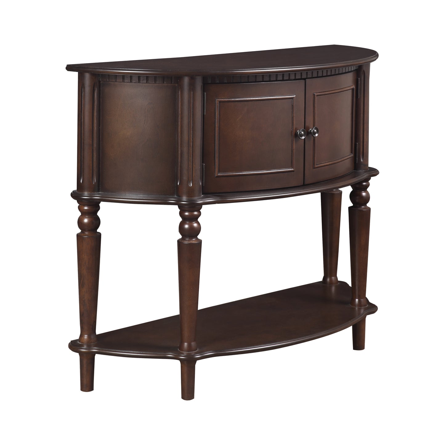 Console Table With Curved Front Brown - 950059