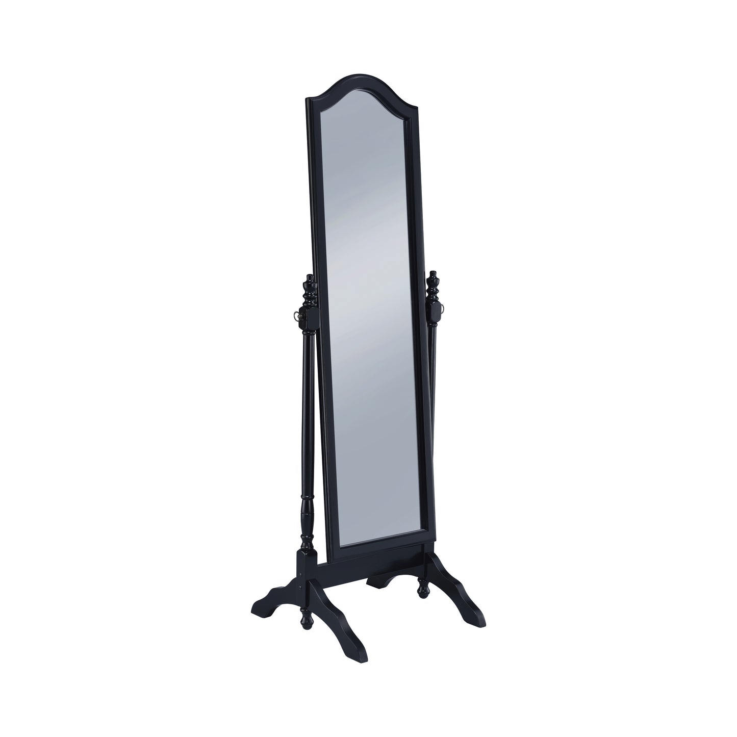 Rectangular Cheval Mirror With Arched Top Black - 950801