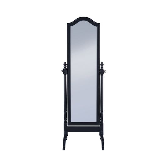 Rectangular Cheval Mirror With Arched Top Black - 950801