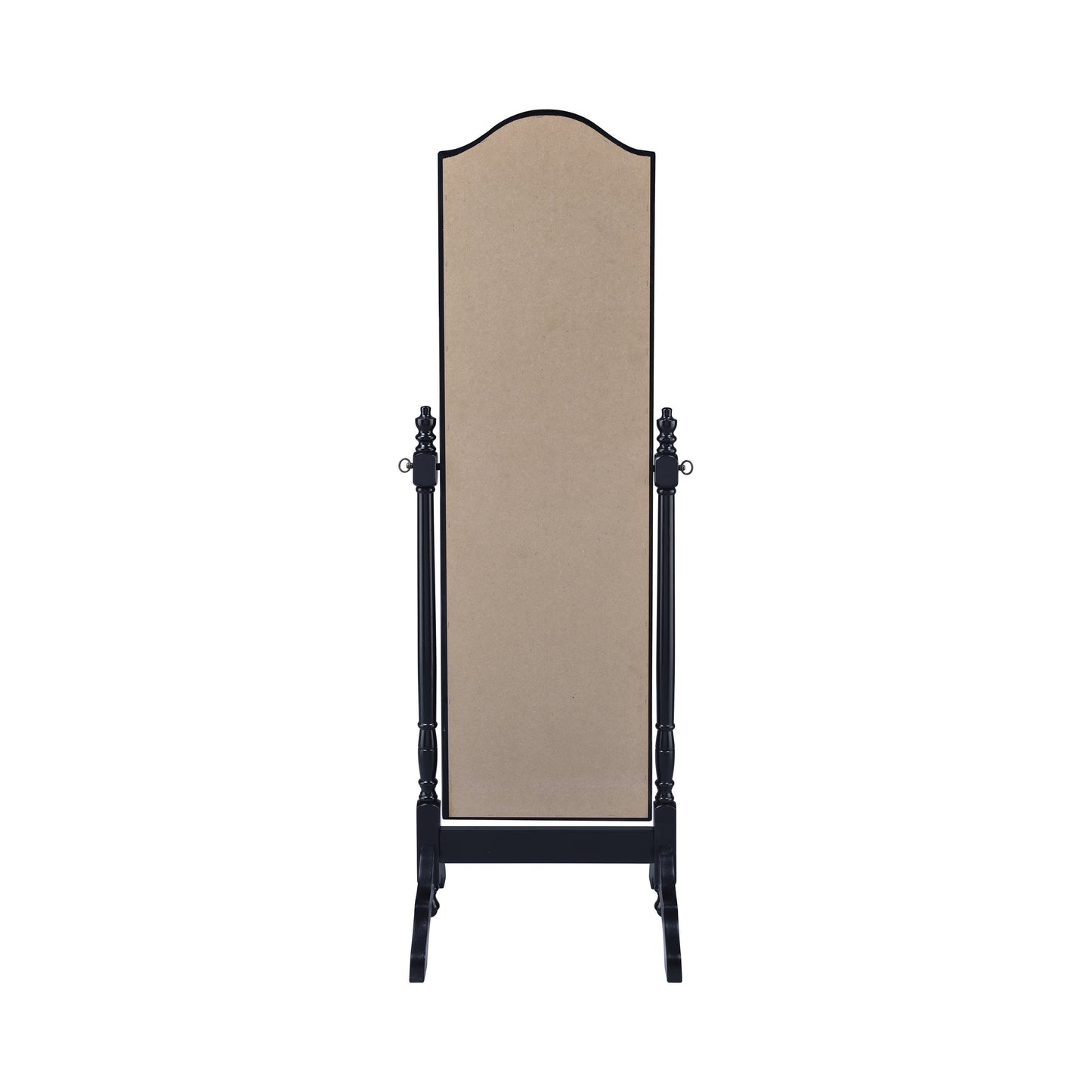 Rectangular Cheval Mirror With Arched Top Black - 950801