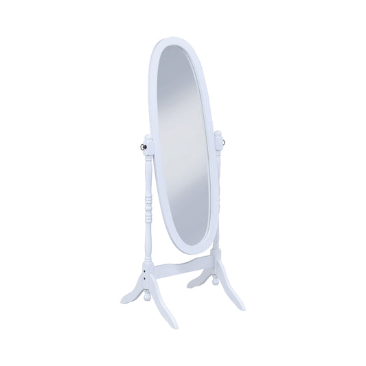 Oval Cheval Mirror White - 950802