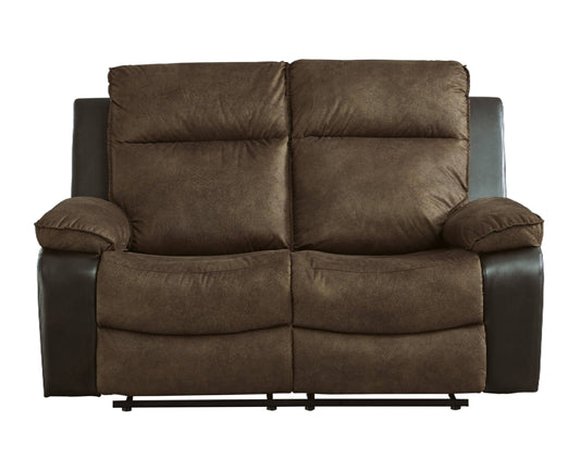Woodsway Brown Reclining Loveseat | 6450586