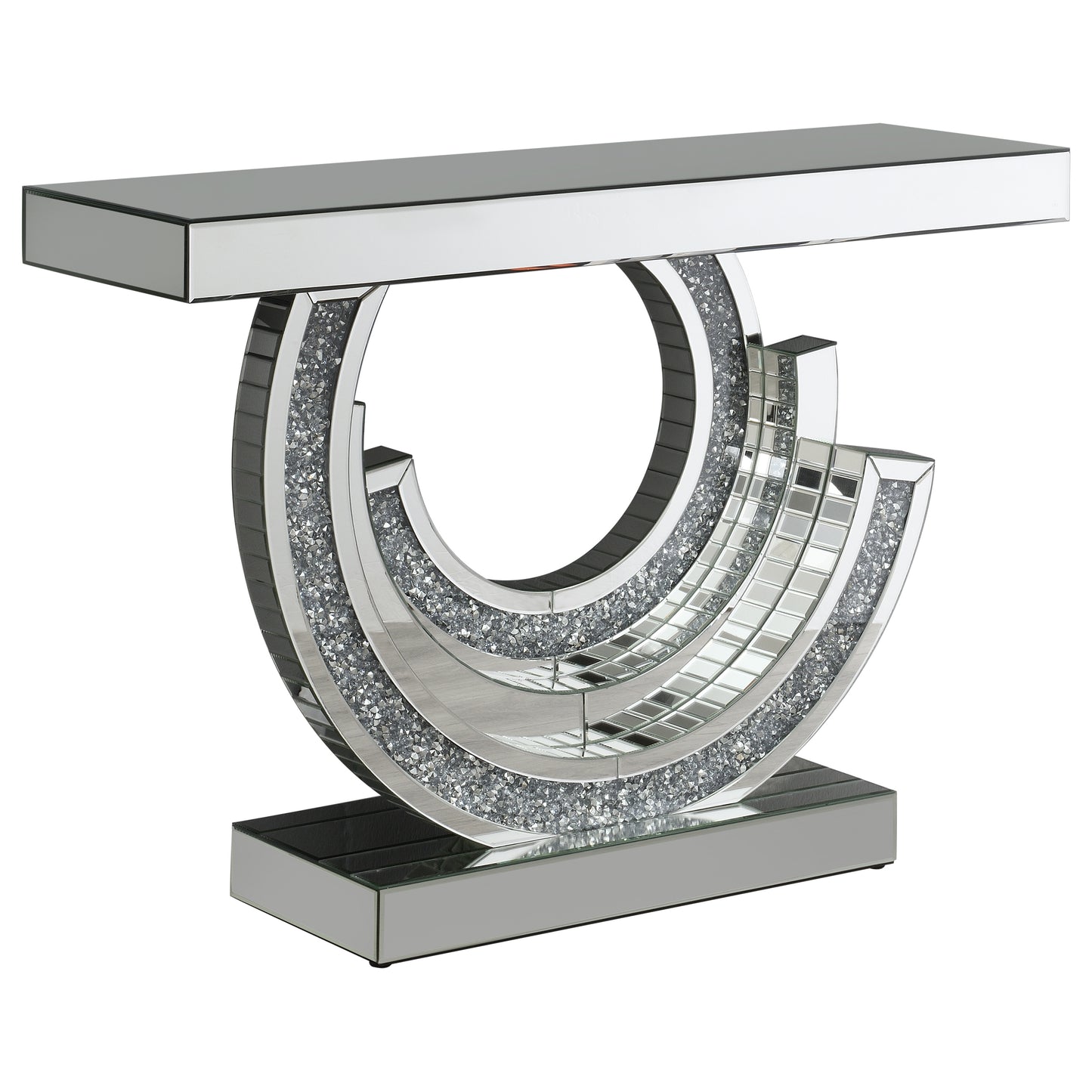 Multi-Dimensional Console Table Silver - 953422