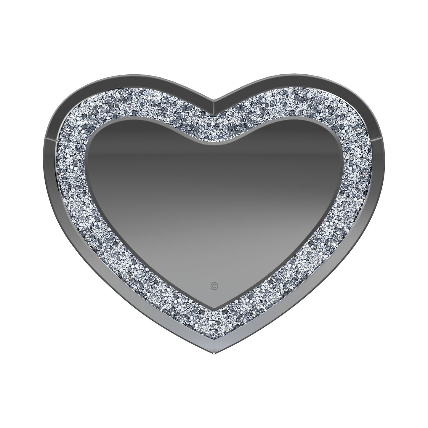 Heart Shape Wall Mirror Silver - 961535