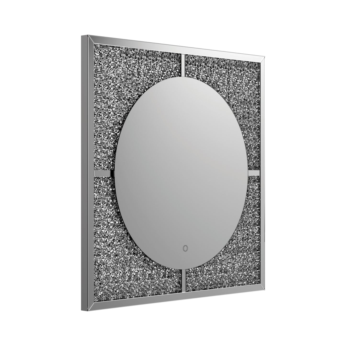 LED Wall Mirror Silver And Black - 961554