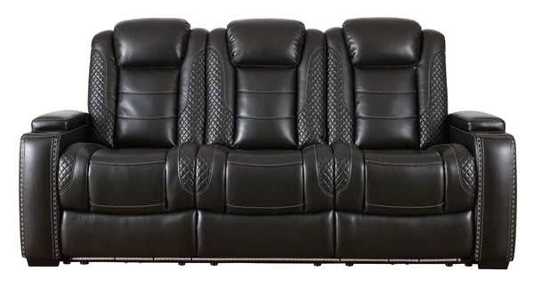 Party Time Midnight Power Reclining Sofa | 3700315