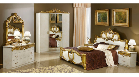 Barocco Ivory w/Gold Bedroom Set