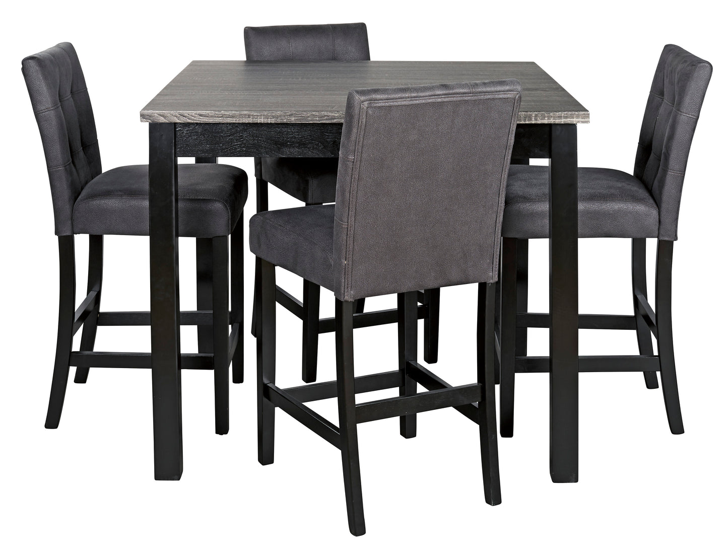 Garvine Two-tone Counter Height Dining Table and Bar Stools (Set of 5) | D161-223