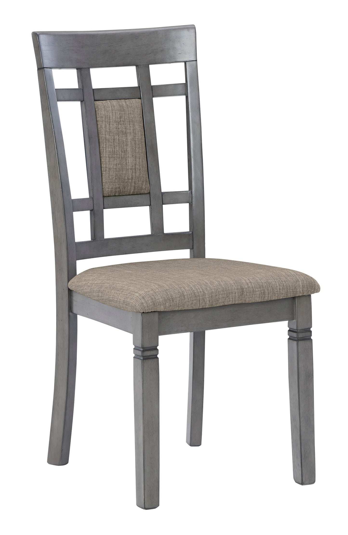 Jayemyer Charcoal Gray Dining Table and Chairs (Set of 7) | D368-425