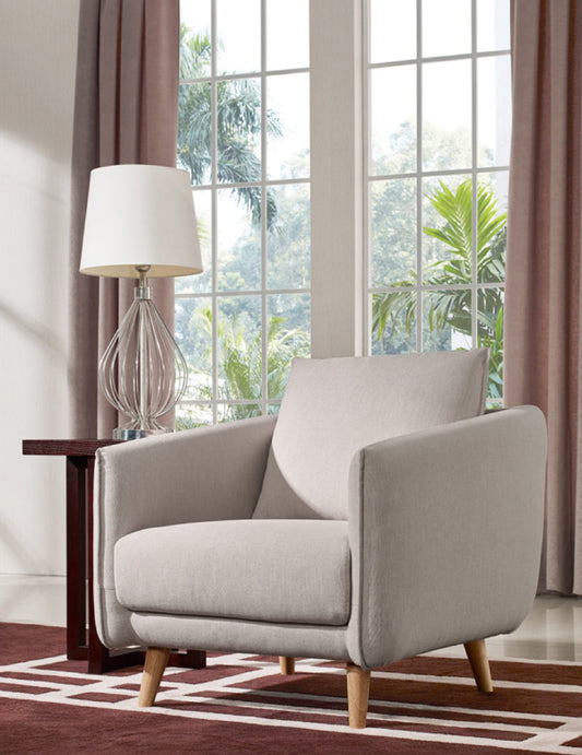 Divani Casa Dakota Modern Beige Fabric Chair