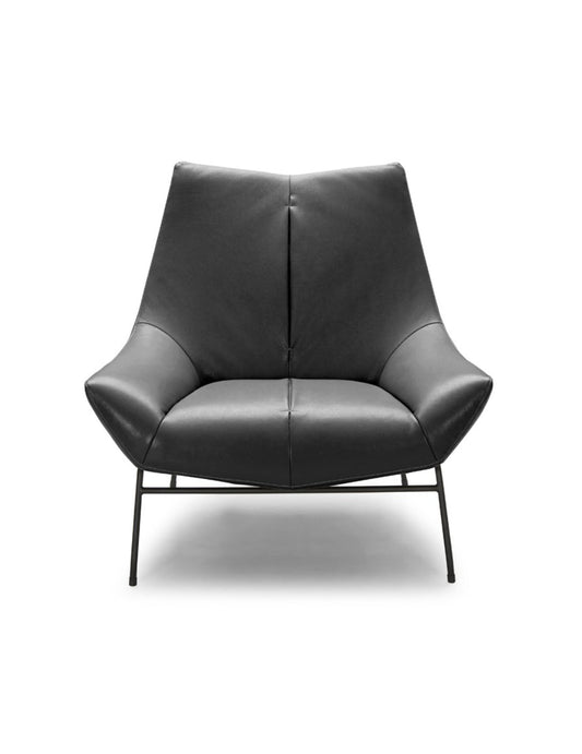 Divani Casa Colt Modern Grey Eco-Leather Accent Chair