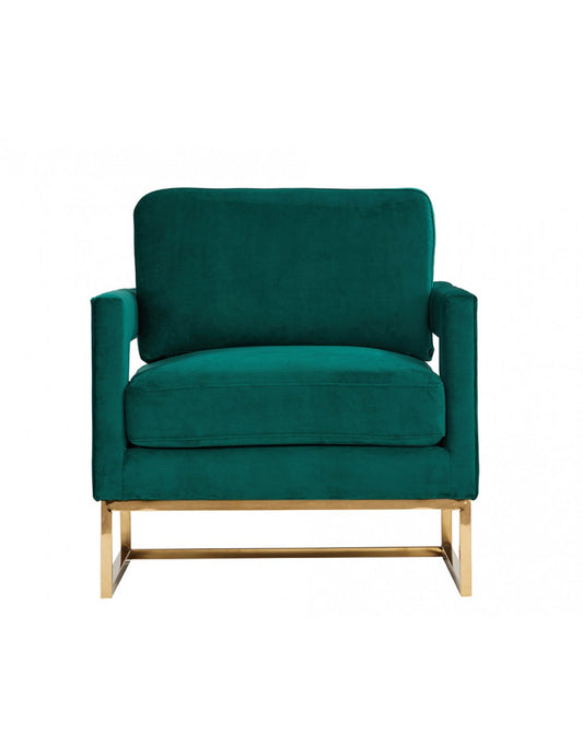 Modrest Edna Modern Velvet & Gold Accent Chair