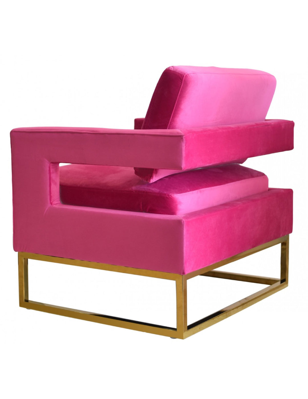 Modrest Edna Modern Velvet & Gold Accent Chair