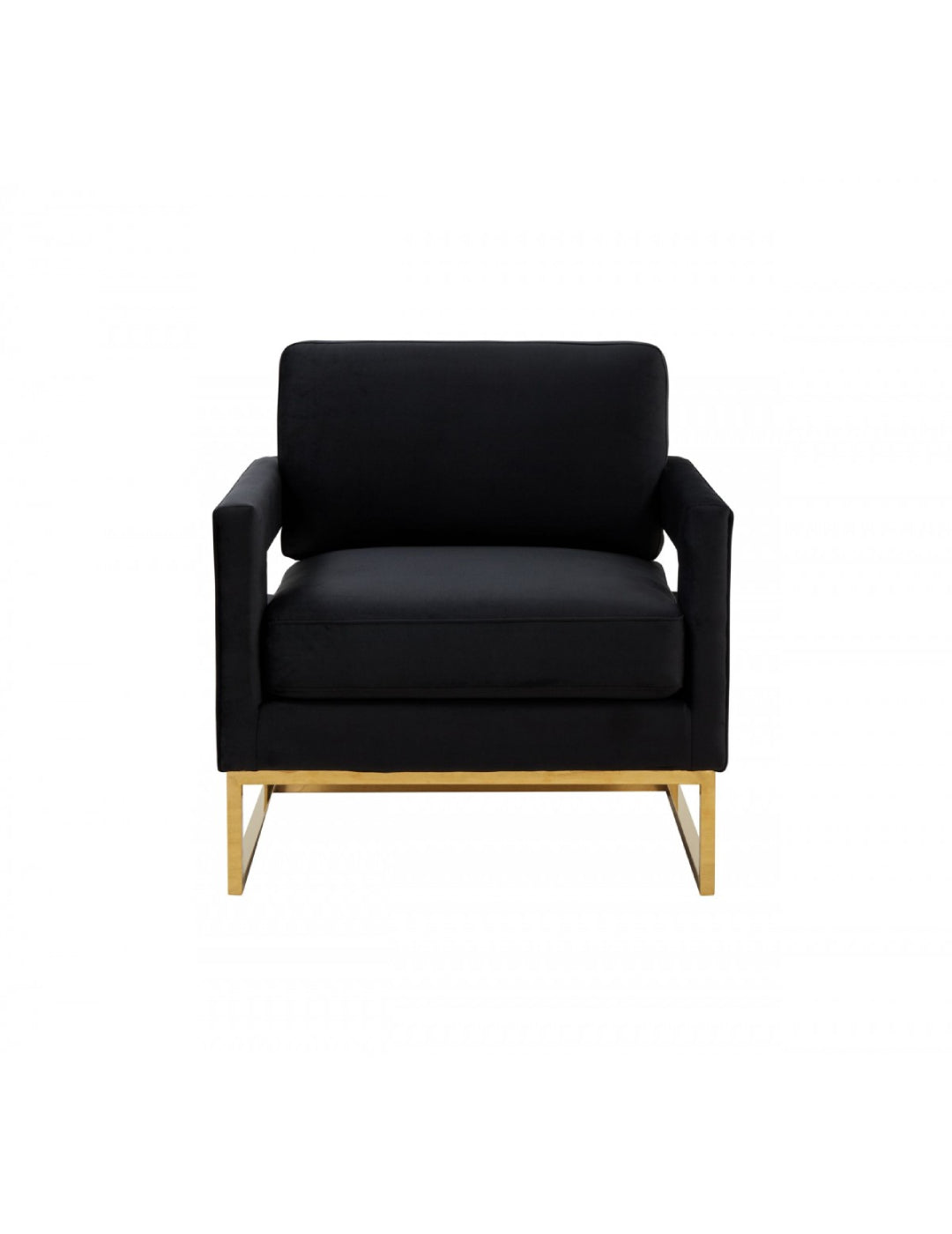 Modrest Edna Modern Velvet & Gold Accent Chair