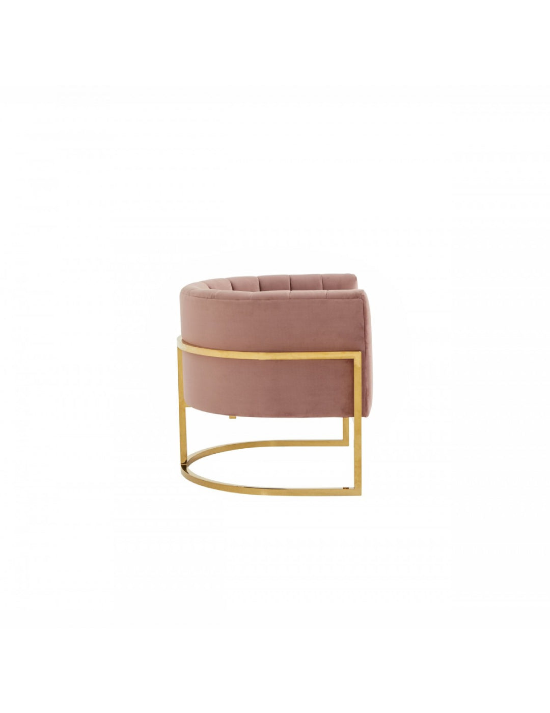 Modrest Landau Modern Velvet & Gold Accent Chair
