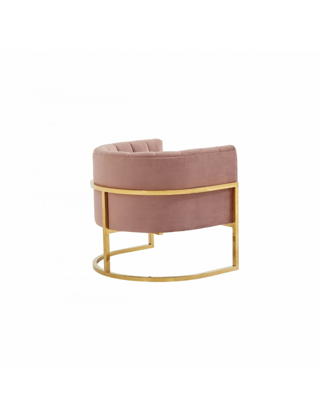 Modrest Landau Modern Velvet & Gold Accent Chair