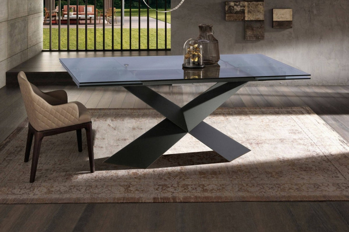 Modrest Scott - Modern Extendable Glass Dining Table