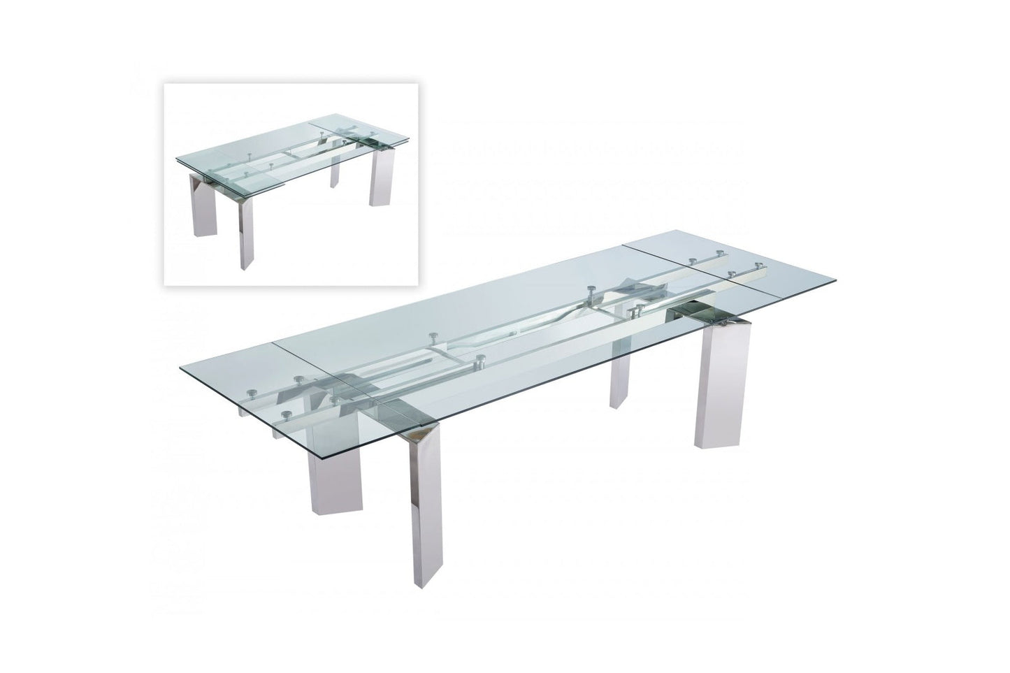 Modrest Viking - Modern Extendable Glass Dining Table