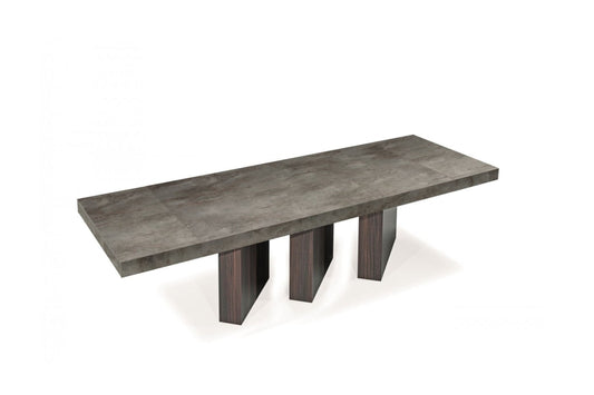 Nova Domus Amsterdam - Modern Grey Volcano & Eucalyptus Oak Dining Table