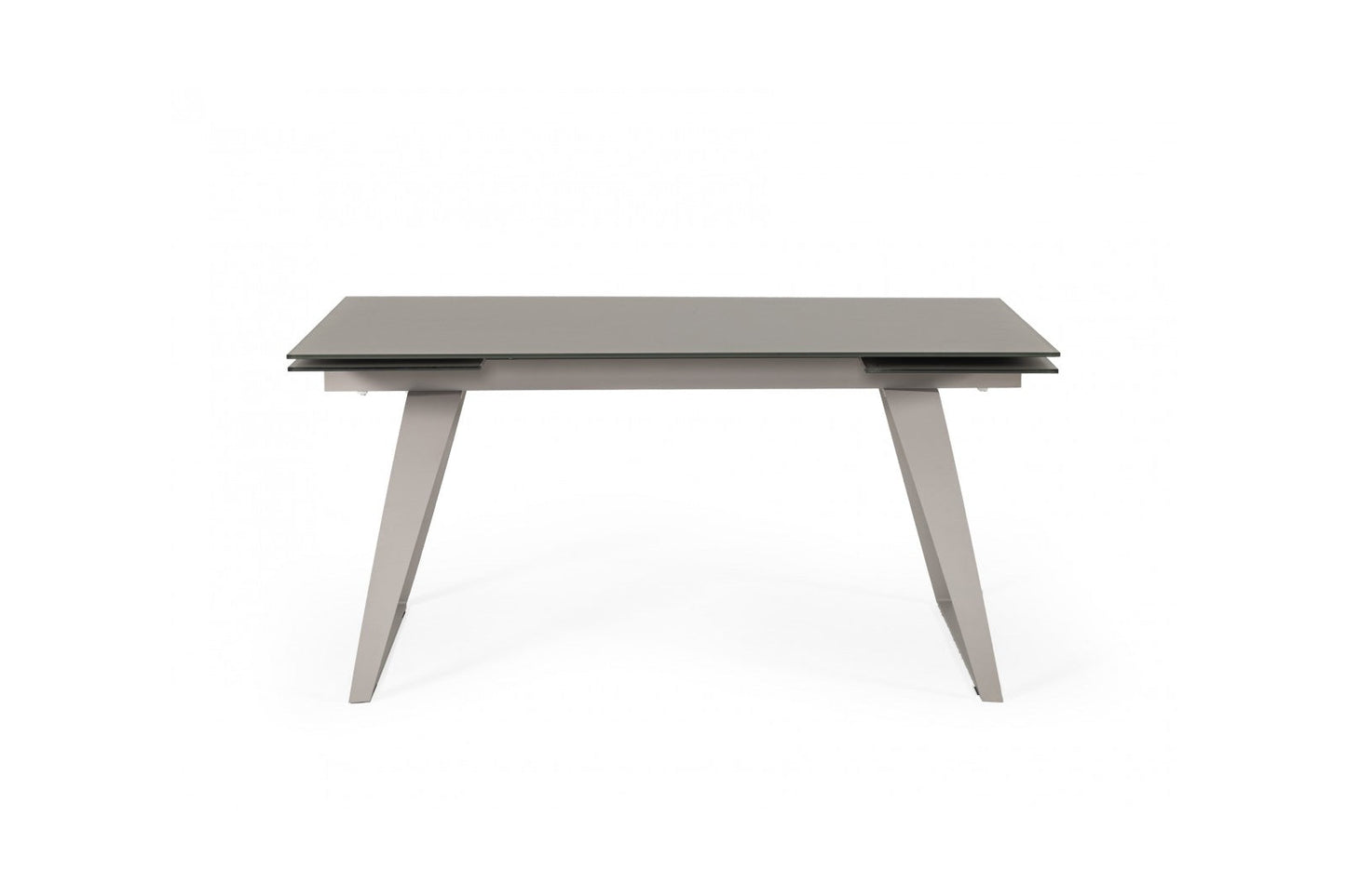 Modrest Pittson - Modern Extendable Grey Glass Dining Table