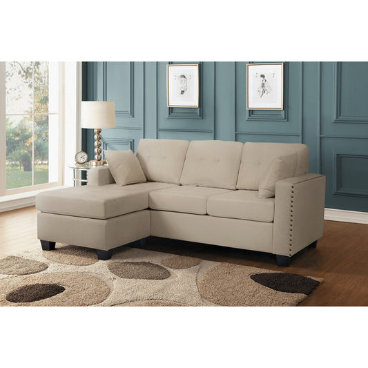 SH3218BGE-3SC REVERSIBLE SOFA CHAISE, BEIGE FABRIC