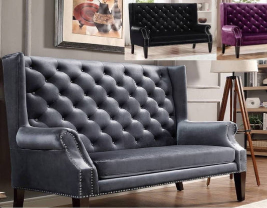 4943-ALL ODINA LOVESEAT (BLACK)