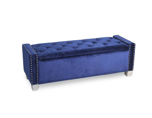 SH228BLU-BH STORAGE BENCH WITH BLUE VELVET,3A