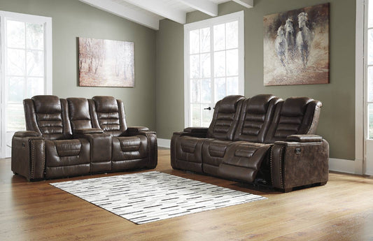 Game Zone Power Reclining Sofa and Loveseat - PKG001191