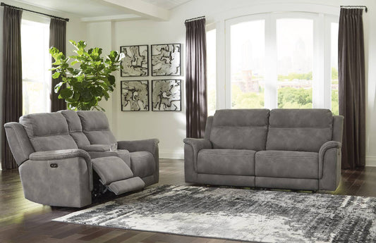 Next-Gen DuraPella Dual Power Reclining Sofa and Loveseat - PKG008140