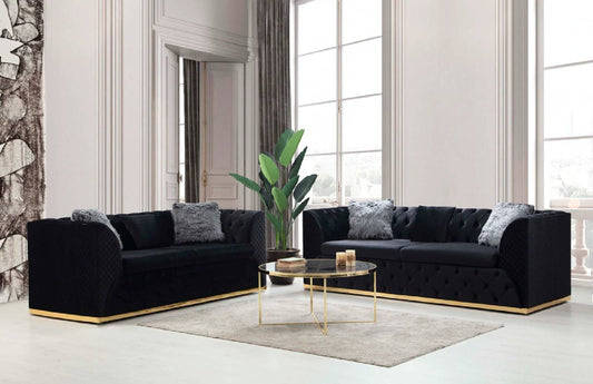 Veranda Sofa & Loveseat - Velvet Upholstery