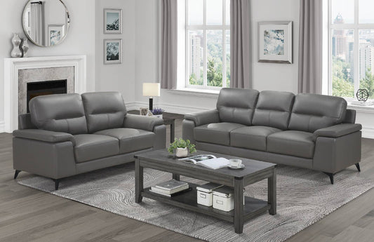 9514DGY*2 2pc Set: Sofa, Love