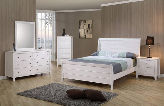 Selena Bedroom Set Sleigh Headboard Buttermilk - 400231