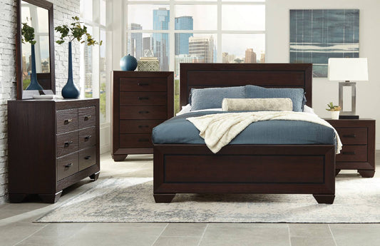 Kauffman Storage Bedroom Set With High Straight Headboard - 204390