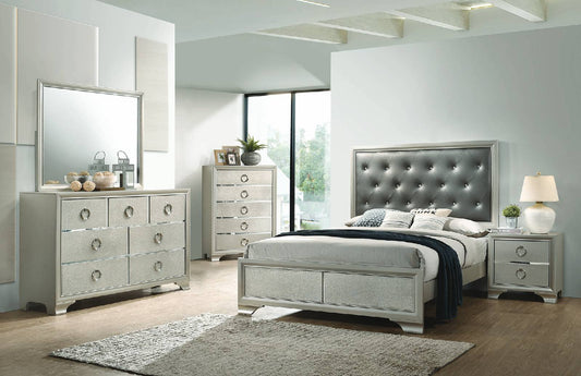 Salford Bedroom Set Metallic Sterling 222721