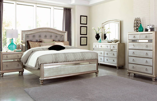 Bling Game Bedroom Set Metallic Platinum - 204181