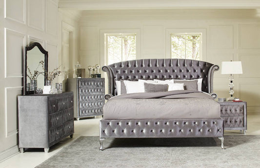 Deanna Tufted Bedroom Set Grey - 205101