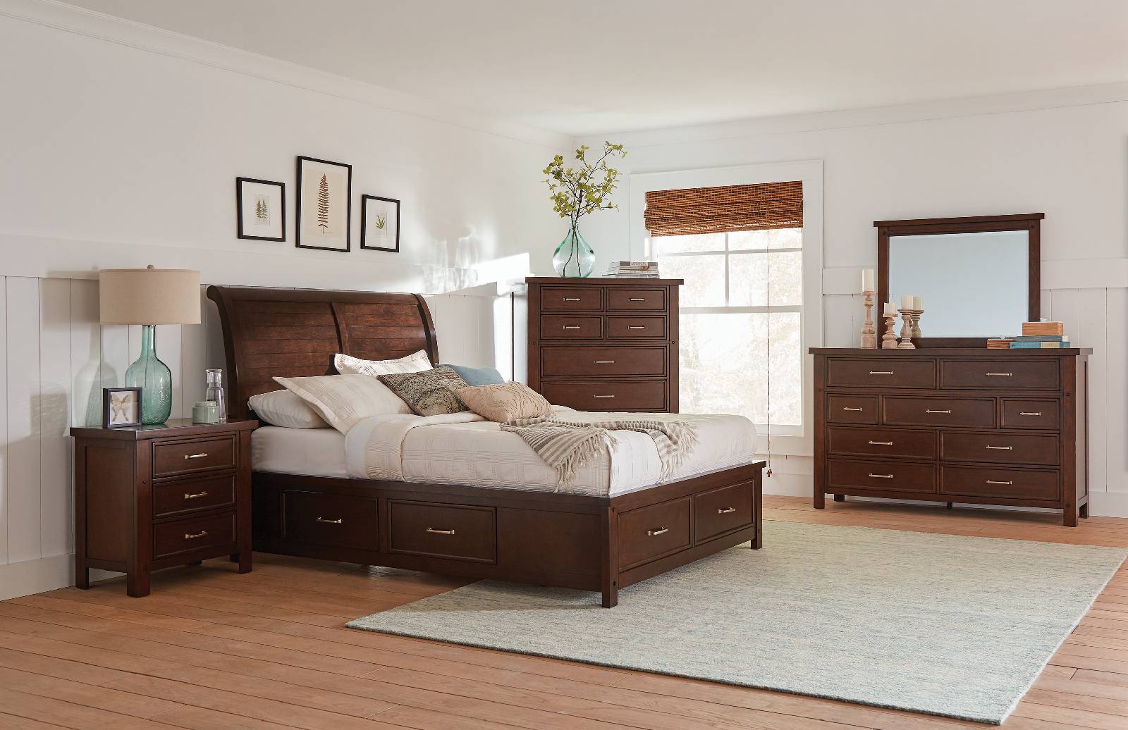 Barstow Storage Bedroom Set Pinot Noir 206430 Rosen Furniture