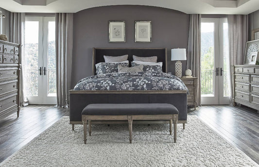 Alderwood  Eastern King Bedroom Set French Grey - 223121