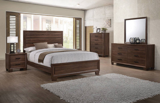 Brandon Panel Bed Medium Warm Brown 205321