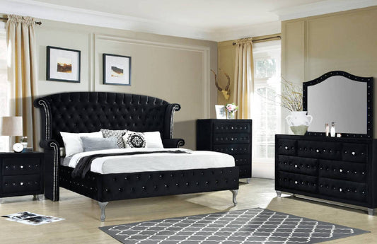 Diamond Palace Bedroom Set Queen or King (Black)