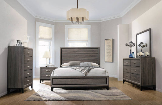 Watson Bedroom Set Grey Oak and Black 212421Q-S5