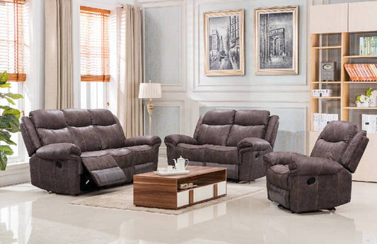 Lisbon8005 Brown - 3PC Reclining Set **NEW ARRIVAL**