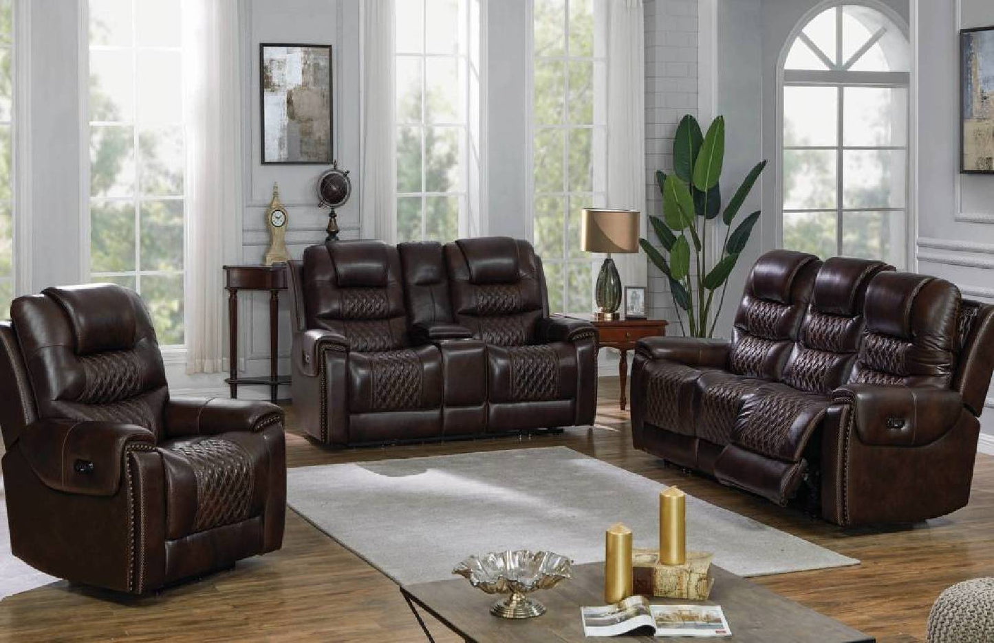North Upholstered Tufted Living Room Set - 650401PP